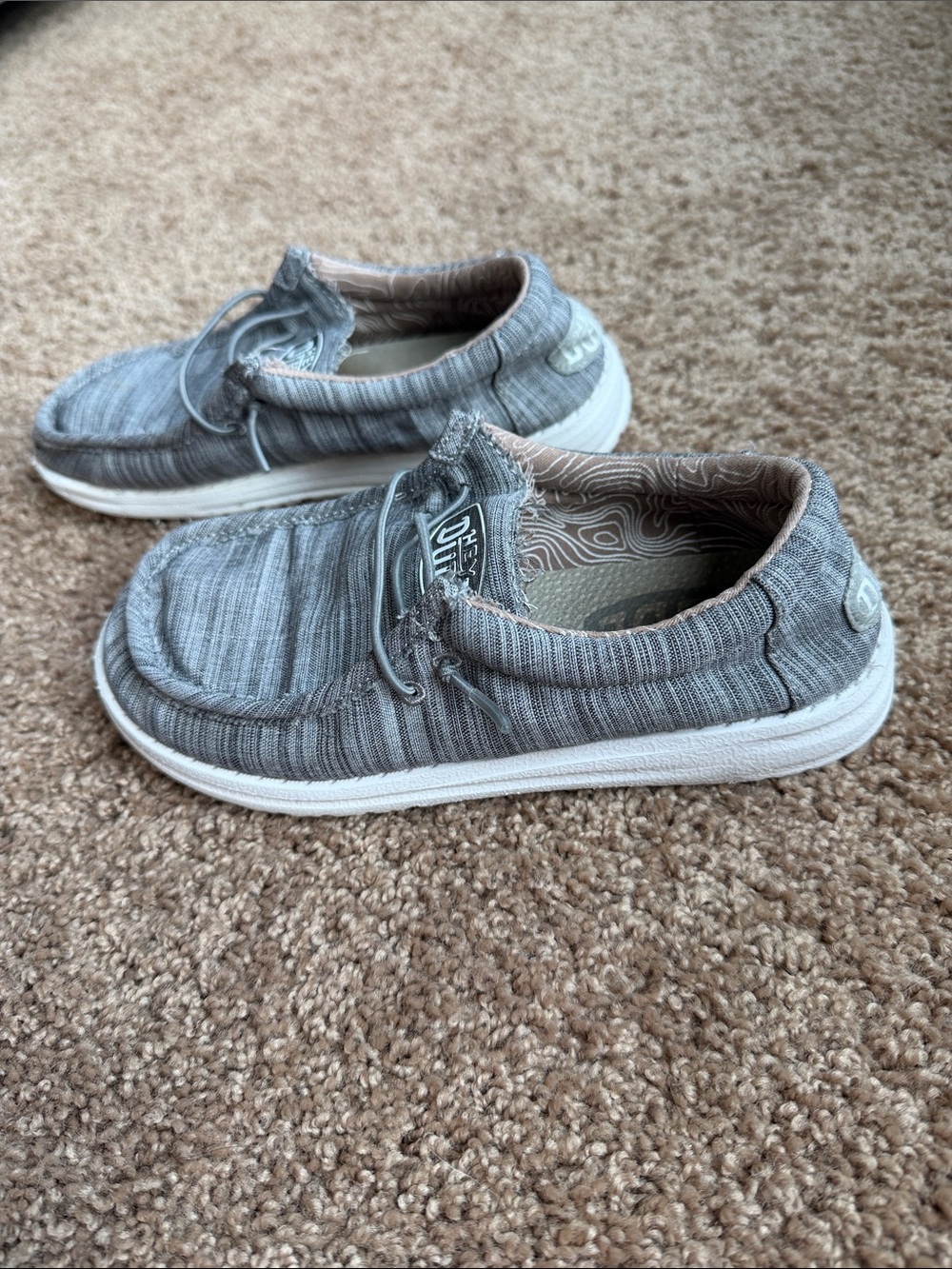 Hey Dude Kids Slip-On Loafers in Heather Gray